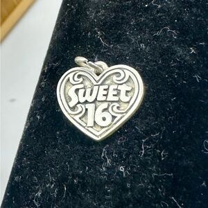 JAMES AVERY Sterling Silver SWEET 16 Heart Birthday Pendant Charm